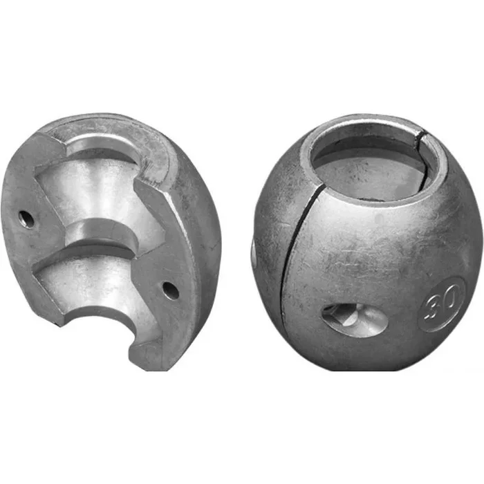 30 mm Propeller Shaft Olive Anode with Stainless Steel Pins and Nuts – Tecnoseal
