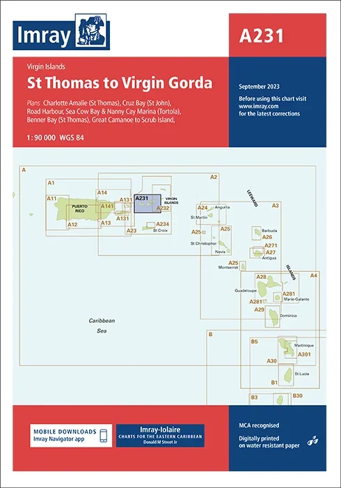 A231 St Thomas to Virgin Gorda (Imray Chart)