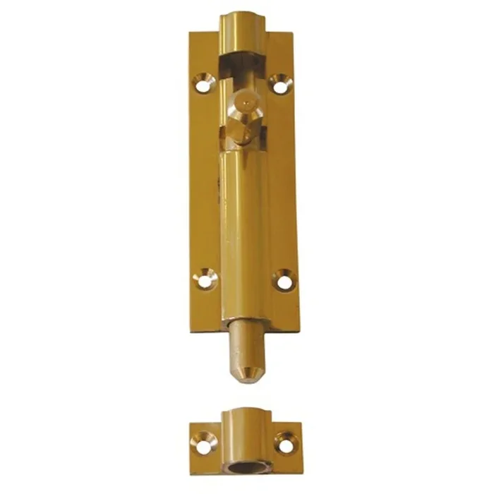 AG Barrel Bolt Straight 4″ Polished Brass