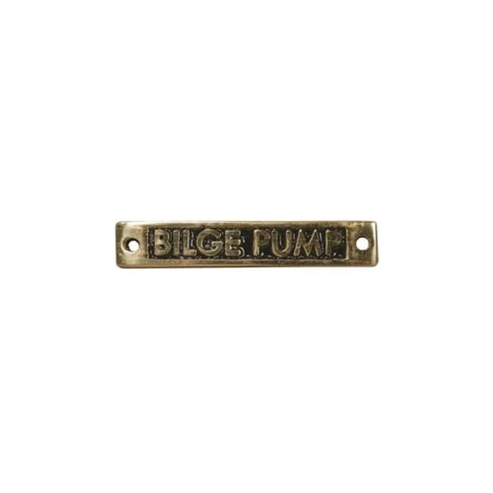 AG Bilge Pump – Oblong Name Plate Brass