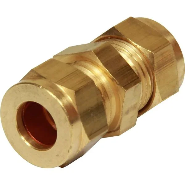 AG Brass Straight Coupling 1/2″ x 1/2″ Packaged