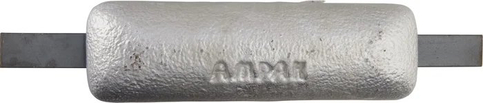 Aluminium anode AMPAK with steel flaps