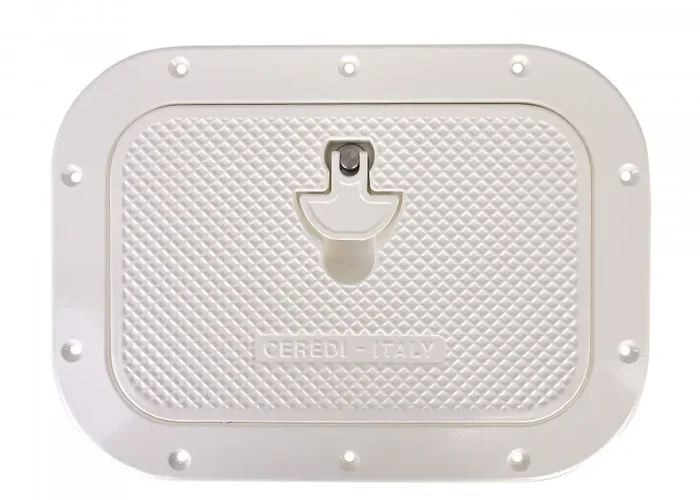 Aluminium Inspection Hatch / 370 x 270 mm / rectangular / white