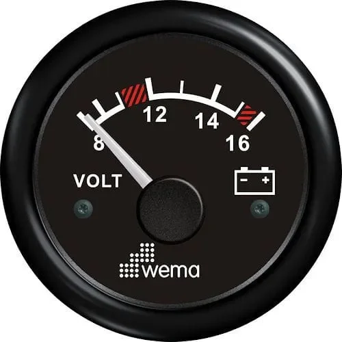 Analog voltmeter 8-16V by WEMA