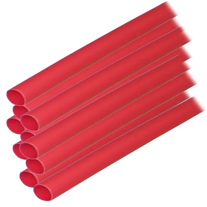 Ancor Adhesive Lined Heat Shrink Tubing (ALT) – 1/4″ x 12″ – 10-Pack – Red [303624]