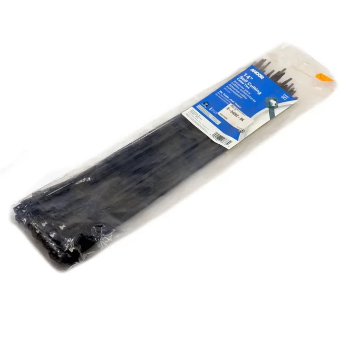 Ancor Cable Tie Self Cutting 14″ Black (50)