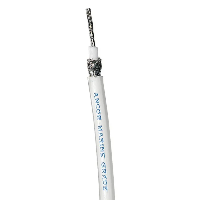 Ancor RG-213 White Tinned Coaxial Cable – 100ft