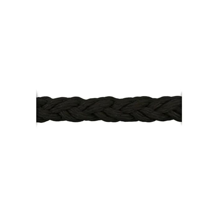 Armare Square Line 8 strand braid in Black Polyester Ø48mm 100m Roll