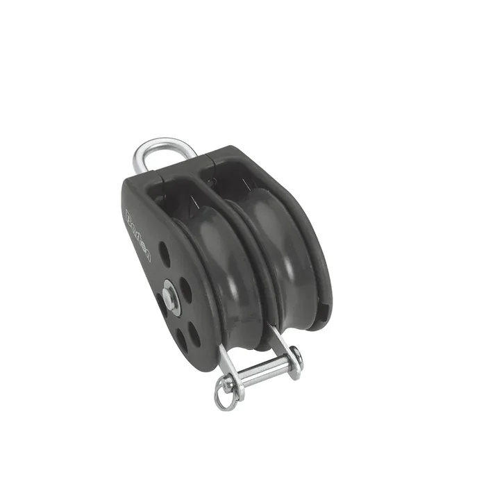 Barton Marine Size 3 45mm Plain Bearing Pulley Block Double Fixed Eye & Becket