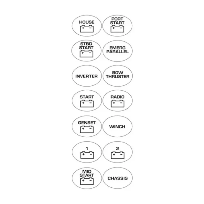 BEP Label Set-713 for Battery Switches