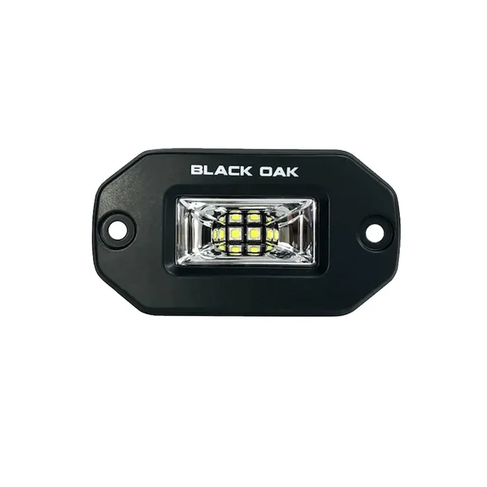 Black Oak Pro Series 2″ Flush Mounted Scene Light – Black – 2FSLB-S