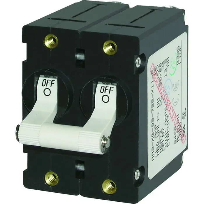 Blue Sea 7233 A-Series Double Pole Toggle – 10AMP – White