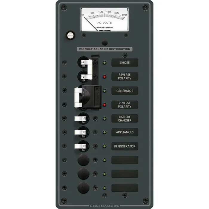 Blue Sea 8589 AC Toggle Source Selector (230V) – 2 Sources + 6 Positions