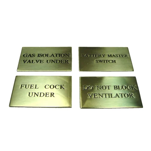 Brass Boat Safety Scheme Labels