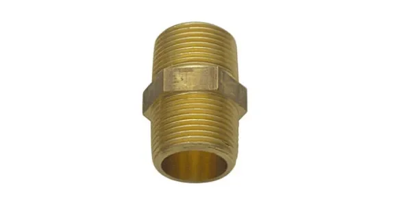Brass double nipple M-M 2 1/2″