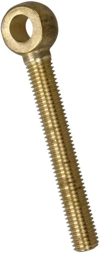 Brass eye bolt thread to the head