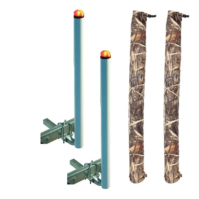 C.E. Smith 60in Post Guide-On with L.E.D. Posts with Camo Wet Lands Post Guide-On Pads