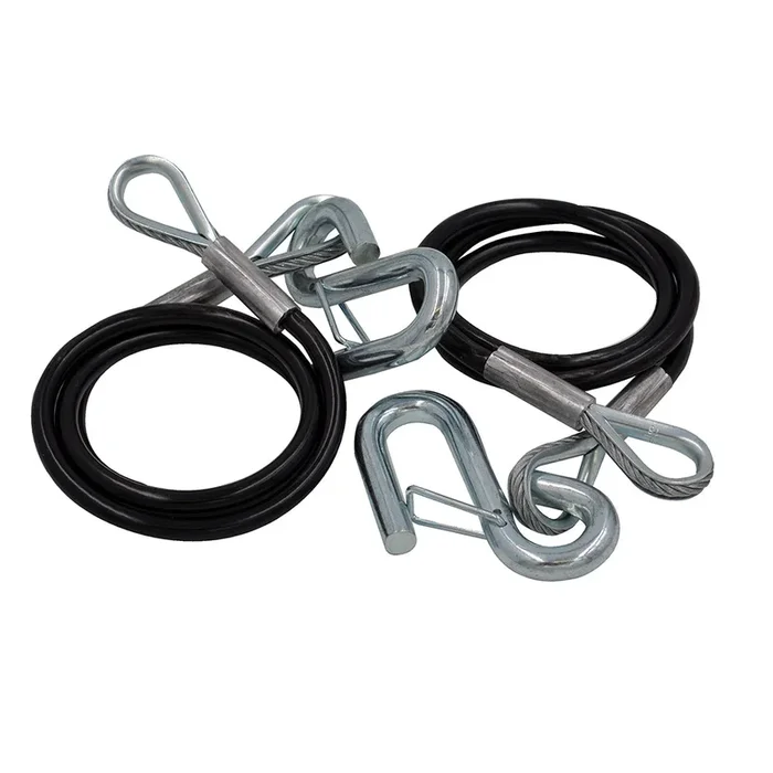 C.E. Smith Safety Cables – 3500lb Capacity – PVC Coated – Pair [16662A]