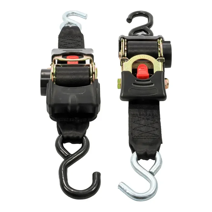 Camco Retractable Tie Down Straps – 2in Width 6ft Dual Hooks
