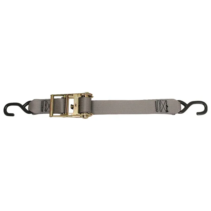 CargoBuckle Multipurpose Ratchet Strap Tie-Down with S-Hooks – 2in x 15ft