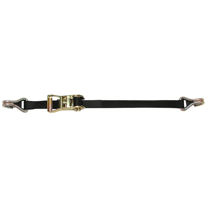 CargoBuckle Ratchet Strap Tie-Down with Double J-Hooks and Keeper – 1in x 12ft