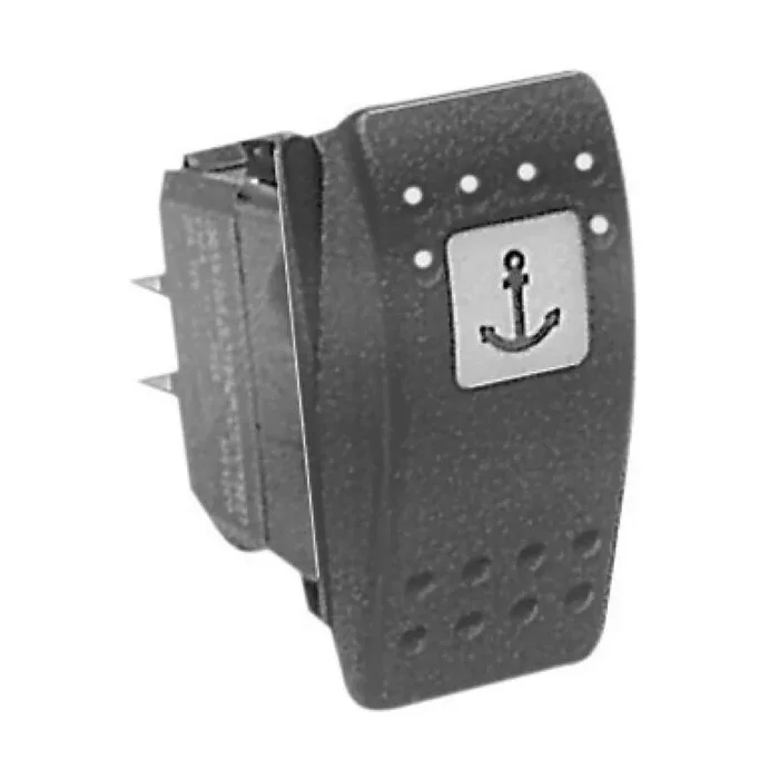 Carling Technologies 24V Waterproof (ON)-OFF-(ON) Switch with Indicator Lights for Nautical Applications – IP56 Rated, 20A at 12V, 15A at 24V, Easy Installation