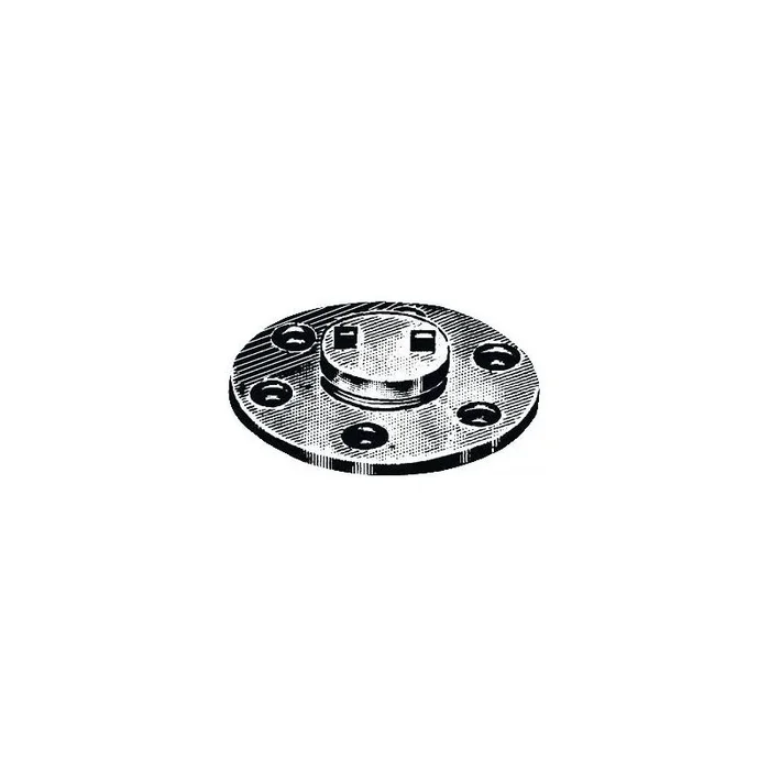 Chromed Brass Water Drain Plug 20 mm with Screw-Mounting Flange for Transom or Bottom Use