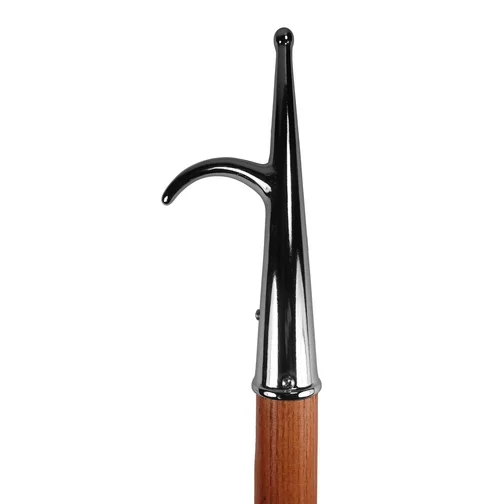 Classic Wooden Boat Hook With Chrome Head