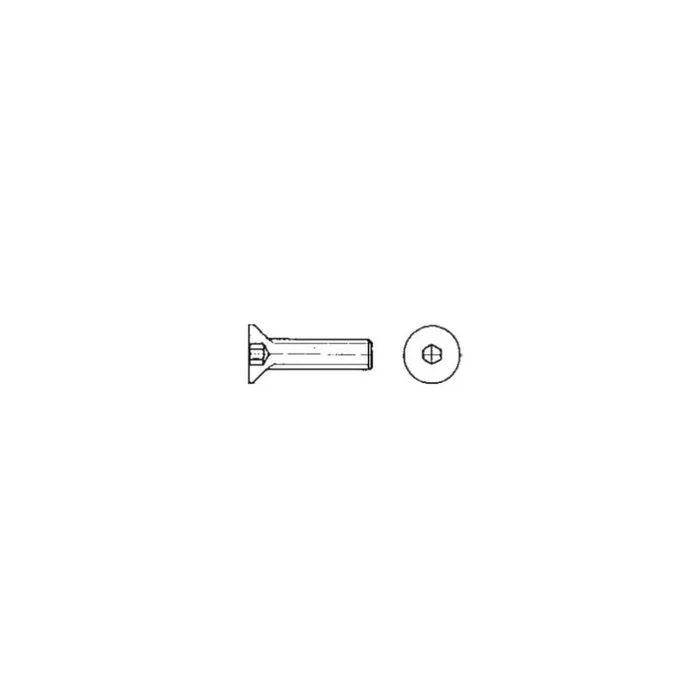 Countersunk Socket Screw 4×30 AISI 316 – Durable Marine Grade Fastener for Nautical Applications