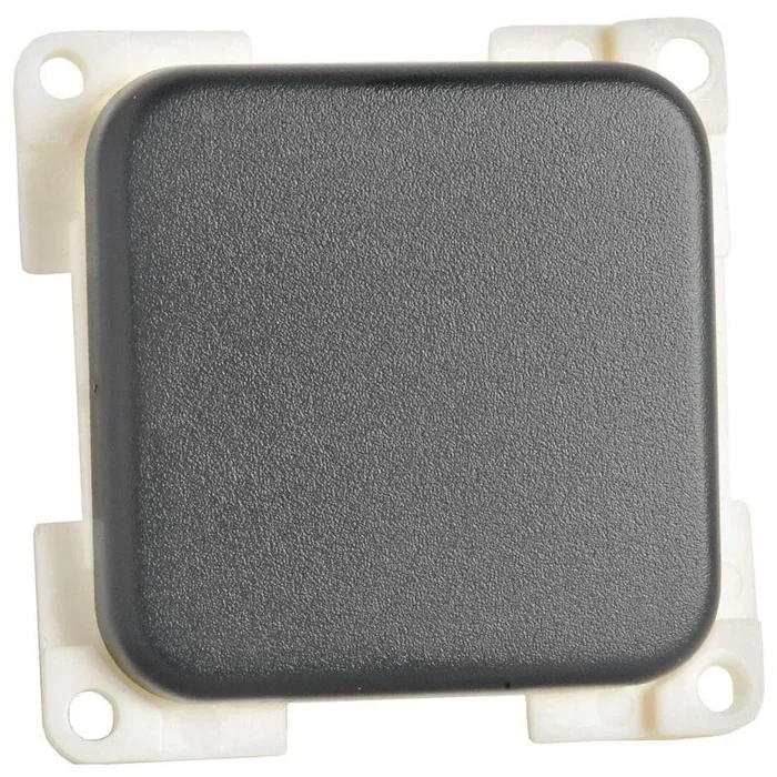 Dark Grey ON-OFF Switch by CBE – 50x50mm Module, Easy to Install, Durable Plastic with Stainless Steel and Brass Components for Nautical Applications