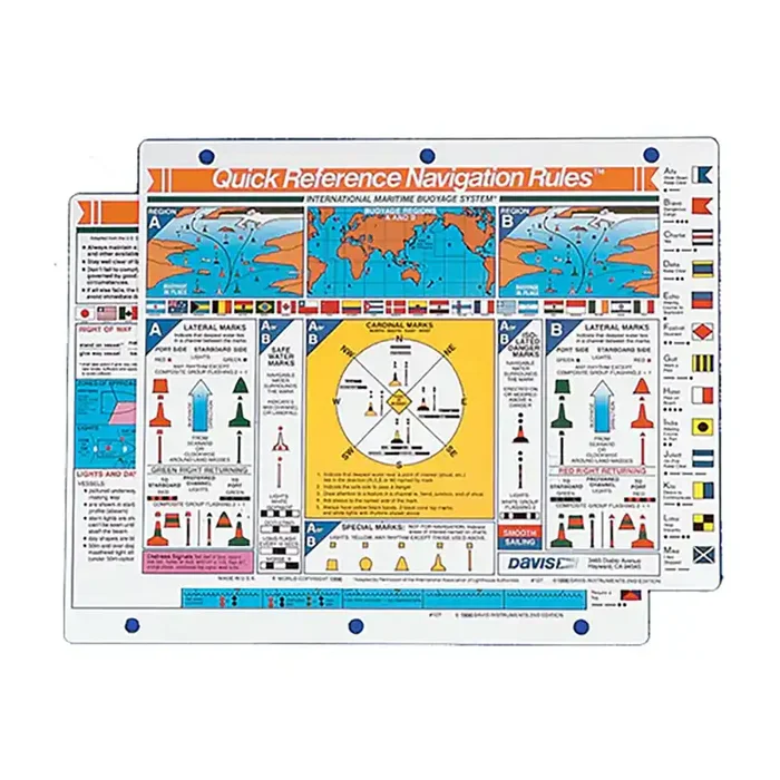 Davis Quick Reference International Navigation Rules Card – 127