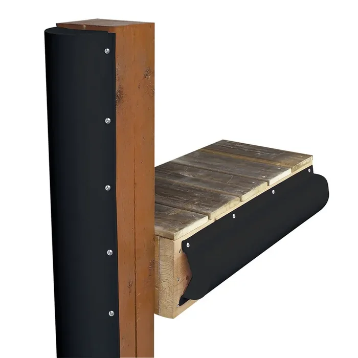 Dock Edge Piling Bumper – One End Capped – 6ft – Black