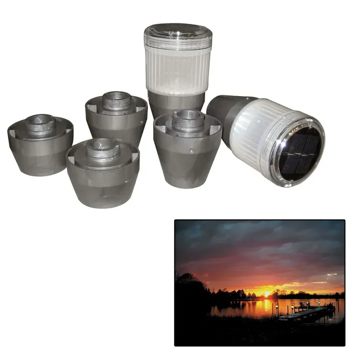 DOCK EDGE POSTLITE SOLAR LED POST LIGHT 2PK