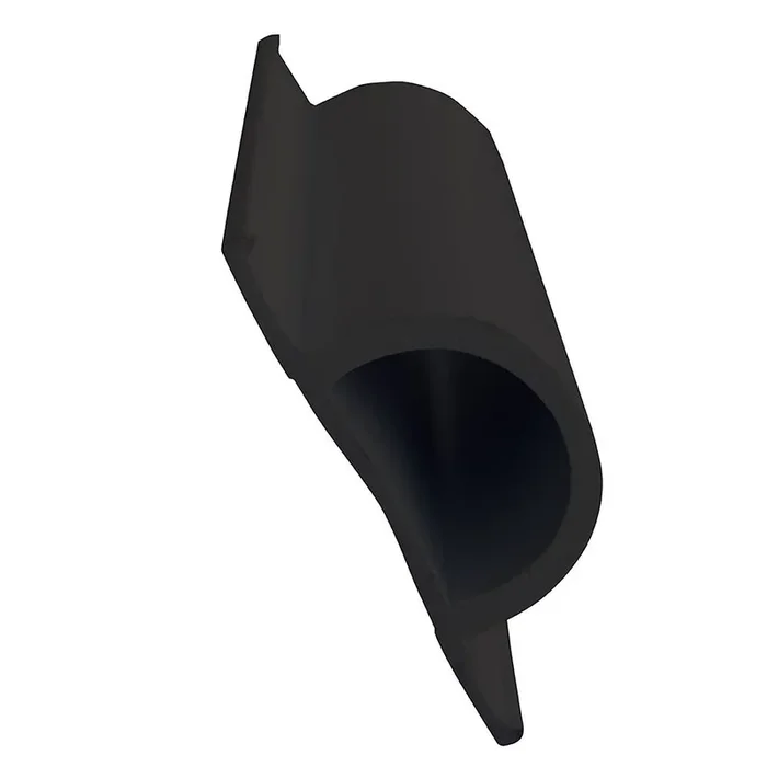 Dock Edge Standard “D” PVC Profile – 16′ Roll – Black [1193-F]