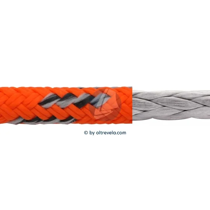 Double Braid DSK78 GLOBALTECH Ø6mm Orange by Gottifredi Maffioli – High Strength, Low Stretch, Excellent Handling for Sailing and Boating