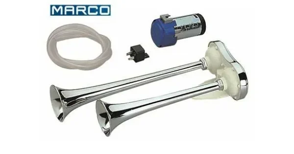 Double Horn Marco with Air Compressor 390mm 24V