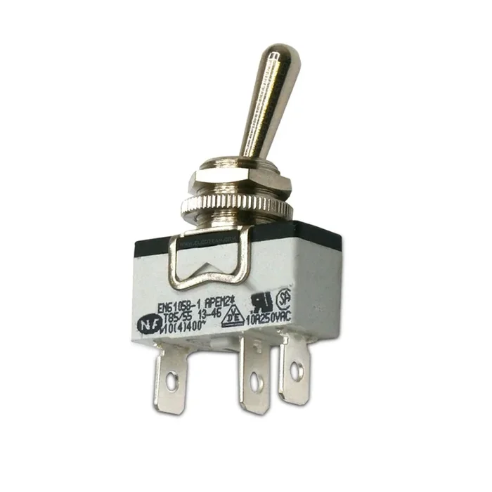 Durable Momentary Toggle Switch for Boats – 15 Amp, 250V, with Rubber Cap and Chromed Brass Components