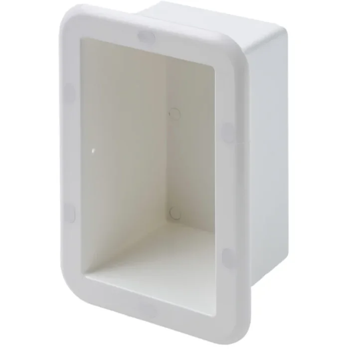 Durable White ASA Side Mount Case – UV Resistant Shower and Storage Solution with Dimensions 235x160mm External, 110x180mm Internal