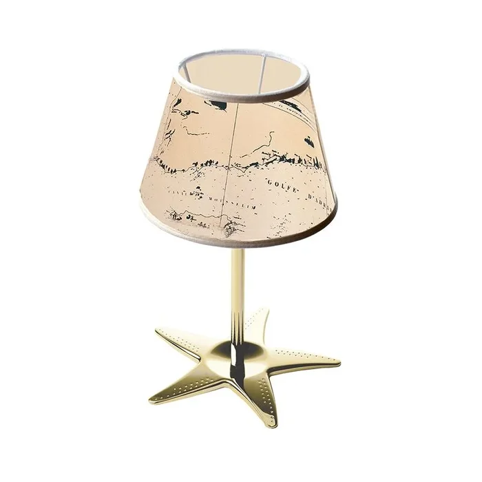 Elegant Nautical Table Lamp in Polished Yellow Brass E14 with Parchment Shade – Foresti e Suardi
