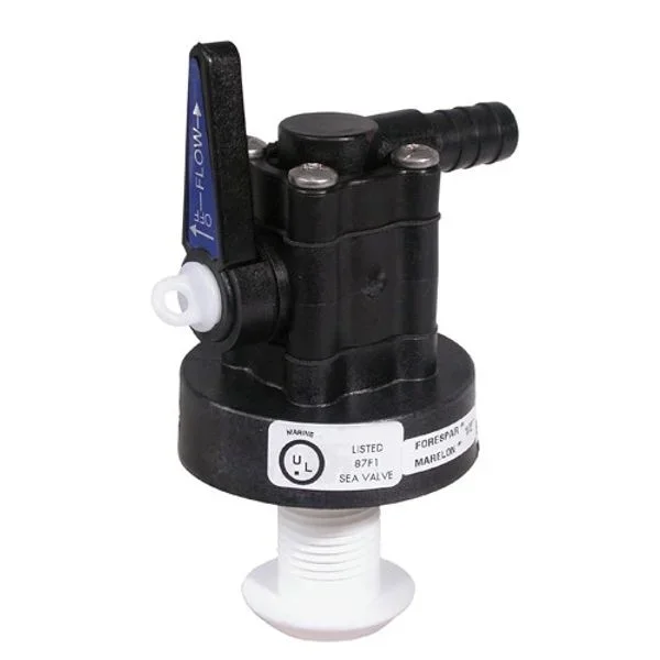 Forespar M/Head Seacock 1/2″ Right Angle Hose Tail