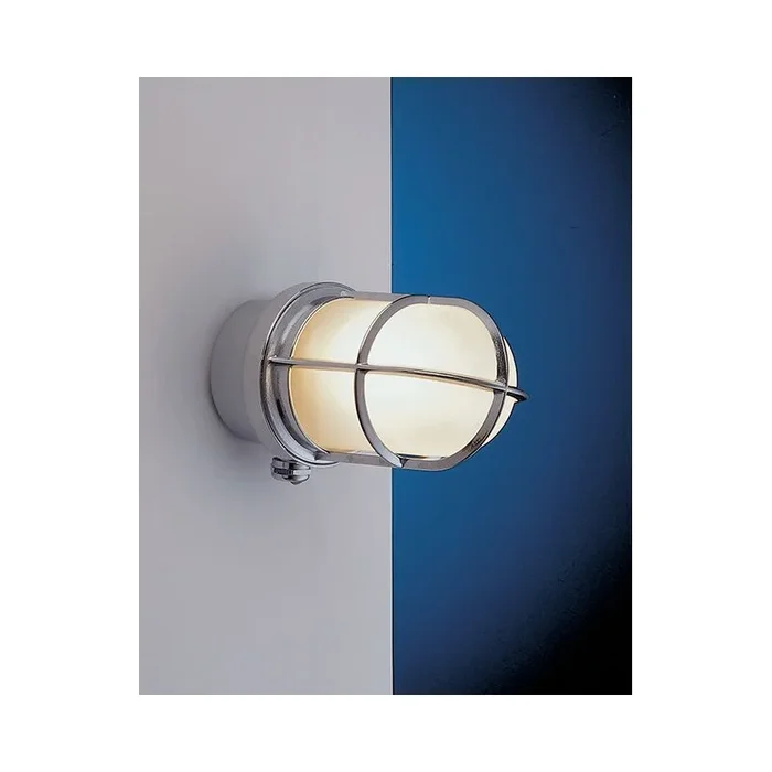 Foresti e Suardi Chrome Brass Wall Lamp with Grille – Sandblasted and Transparent Models, E27 Max 52W