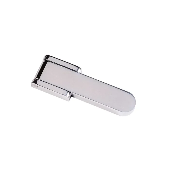 Foresti e Suardi Flush Mount Hinge in Anodized Aluminum/Chrome-Plated Brass