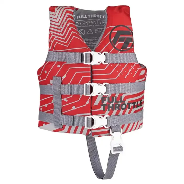 Full Throttle Child Nylon Life Jacket – Red