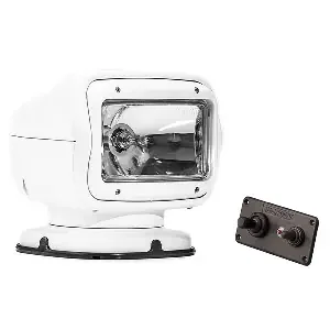 Golight Radioray GT Series Permanent Mount – White Halogen – Hard Wired Dash Mount Remote