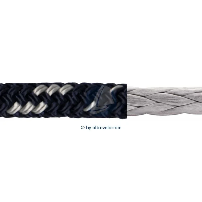 Gottifredi Maffioli T90 Double Braid POL16 Polyester 4mm Navy Blue – High Tenacity, Low Stretch, Exceptional Abrasion Resistance for Sailing Ropes, Sheets, and Halyards