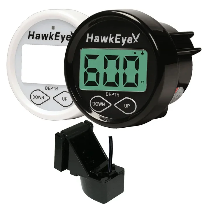 Hawkeye DepthTrax In-Dash Digital Depth Temp Gauge – Transom Mount [DT2BX-TM]