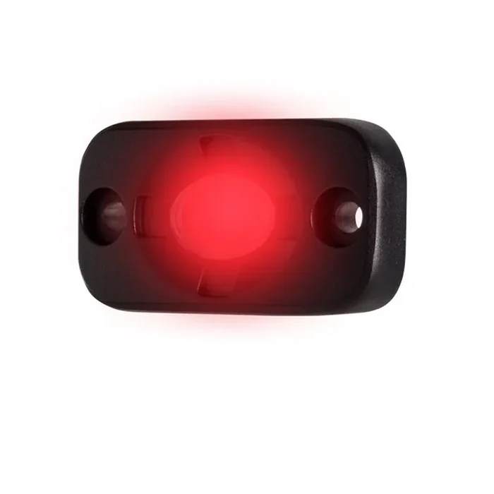 HEISE Auxiliary Accent Lighting Pod – 1.5in x 3in – Black/Red