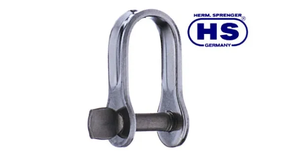 Hs Stamped D shackle 5x22mm ss