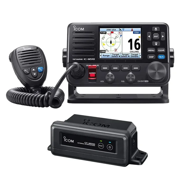 Icom M510 PLUS VHF Bundle with CT-M500 Wireless Interface Box for NMEA 2000