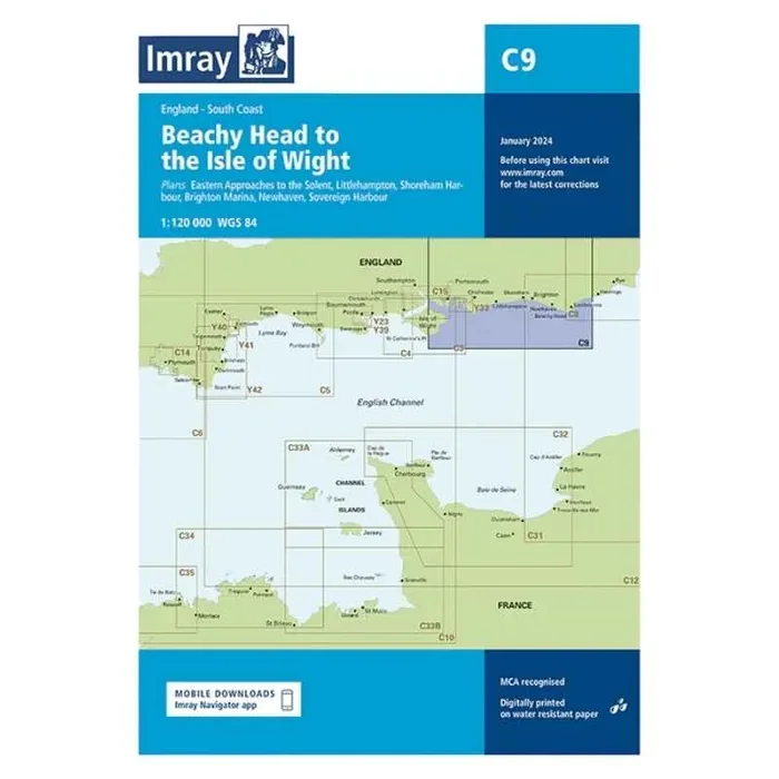 Imray Chart C9 Isle of Wight to Beachy Head